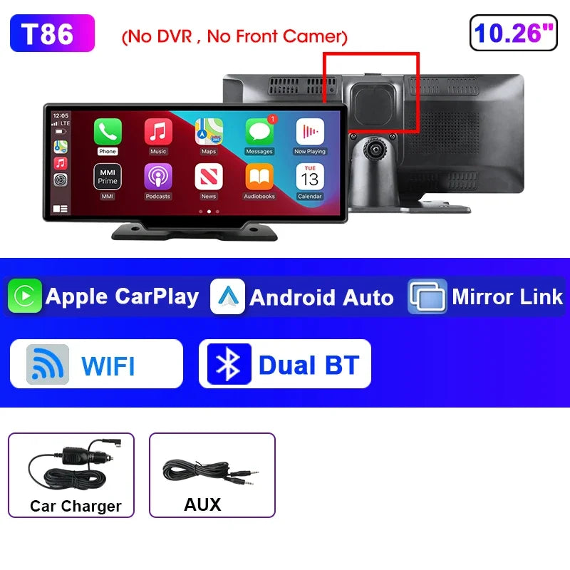 4K dash cam, 10.26", CarPlay/Android Auto.