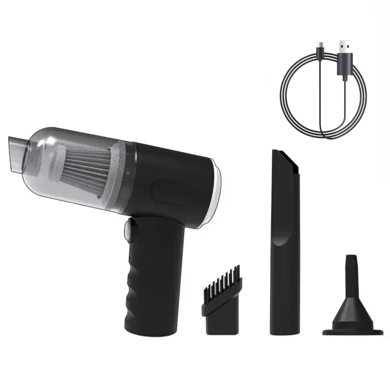 9000Pa Wireless Car Vacuum – portable wet & dry USB rechargeable cleaner