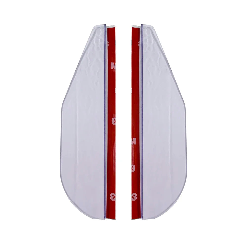 2pcs mirror rain visors, carbon fiber, anti-rain, clear view.