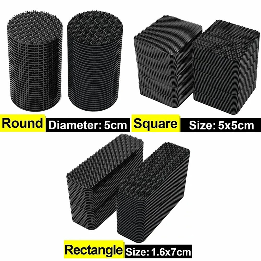 Double-sided anti-slip carpet stickers.
