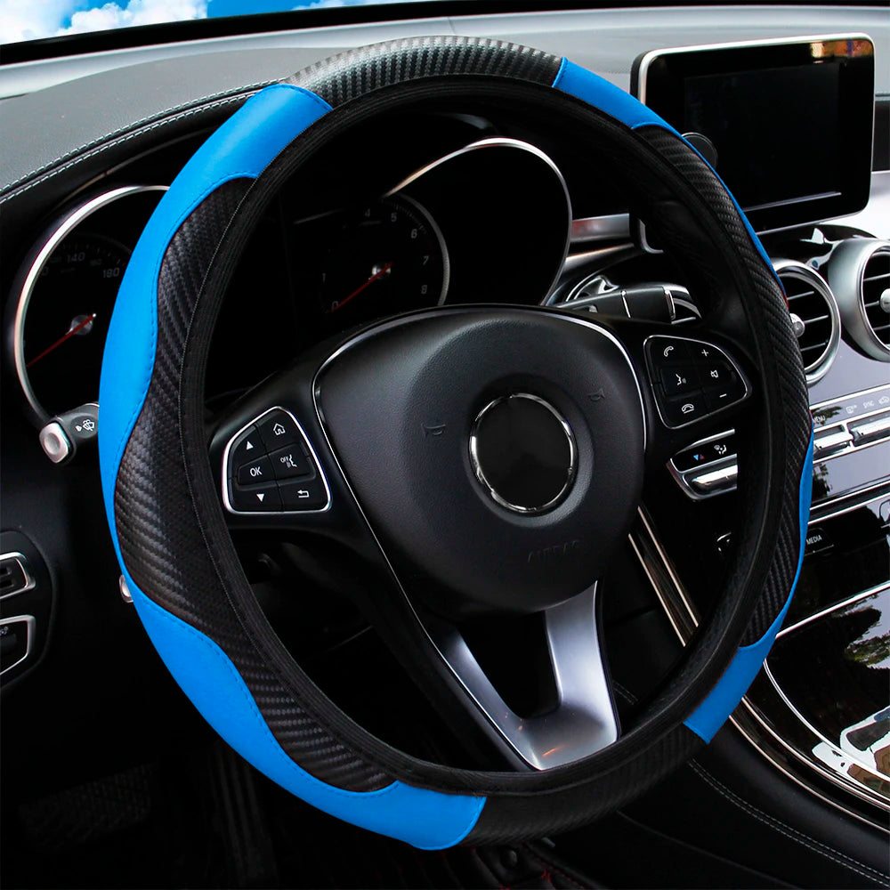 Carbon Fiber PU Steering Wheel Cover