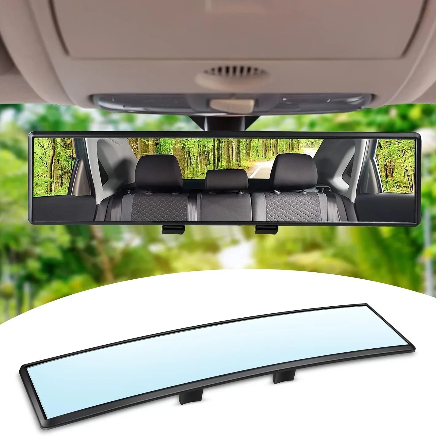 Universal Anti glare Wide Angle Convex Rearview Mirror Car Interior Rear View Baby Child Seat Watch Blue Sun Visor Goggle Safety