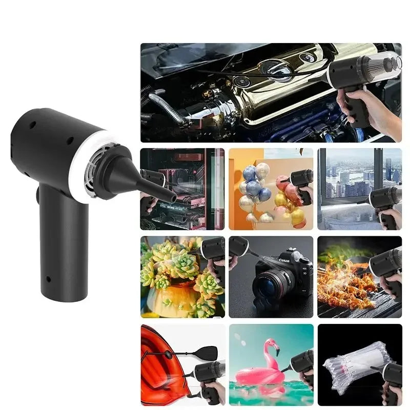 9000Pa Wireless Car Vacuum – portable wet & dry USB rechargeable cleaner
