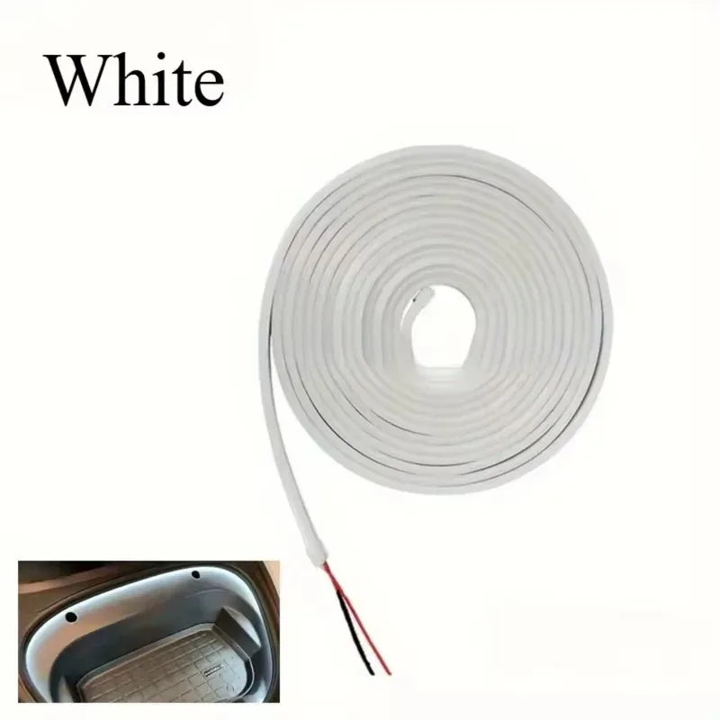 Auto-sensing LED trunk light strip, wire-free, high brightness.