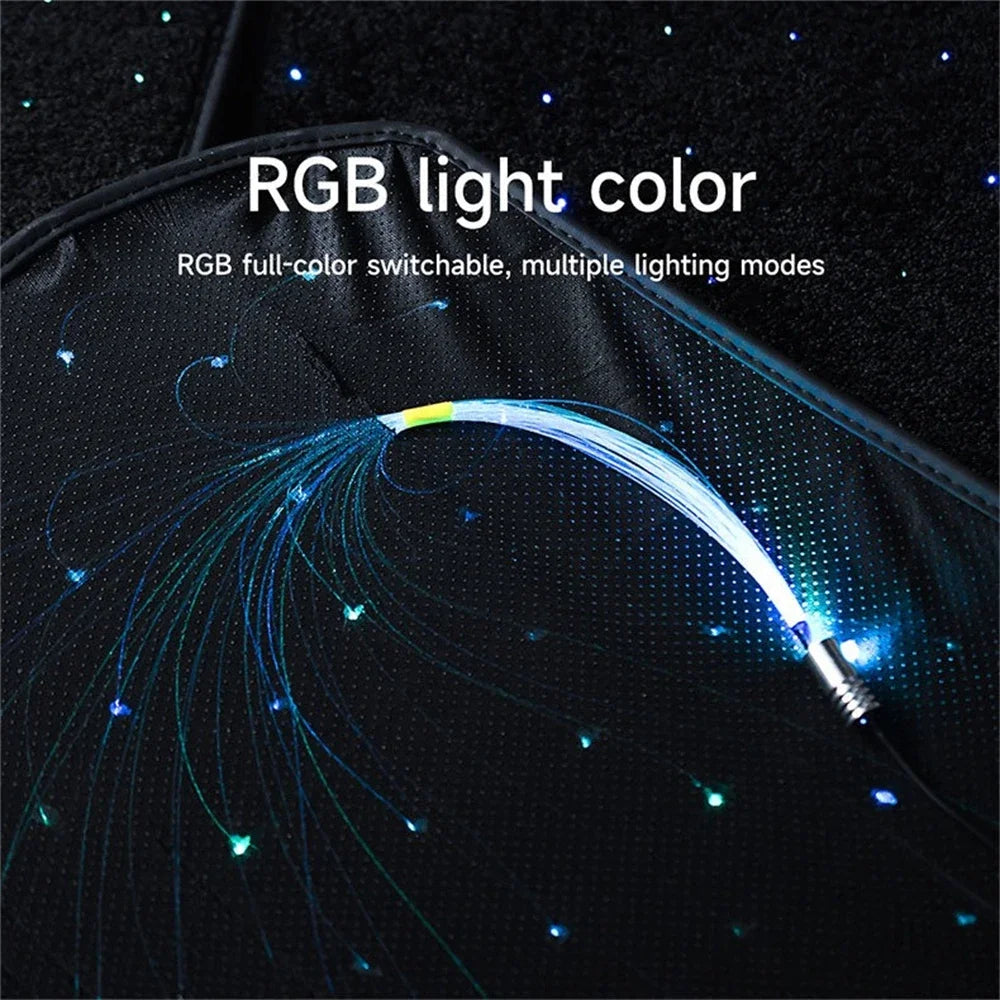 2/4PCS RGB LED Star Car Floor Mats – App Control, Music Sync, Waterproof