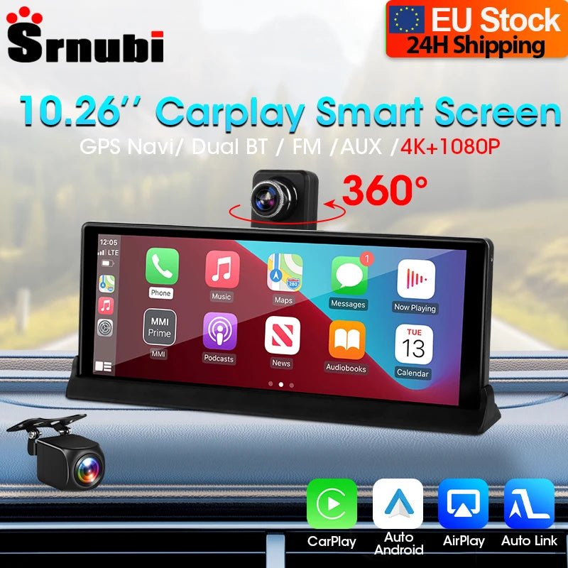 4K dash cam, 10.26", CarPlay/Android Auto.