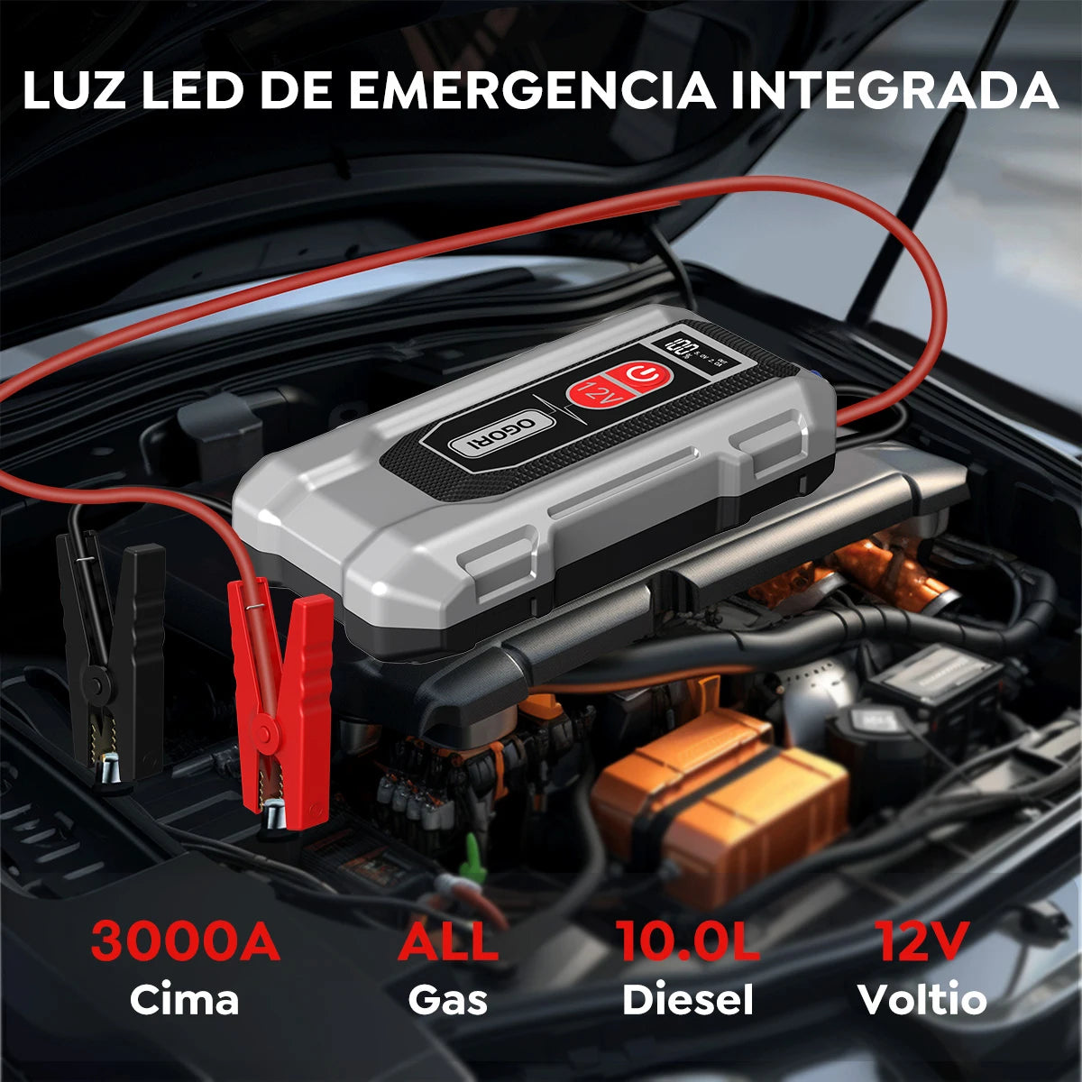 12V Jump Starter Power Bank – portable car battery booster & fast charger