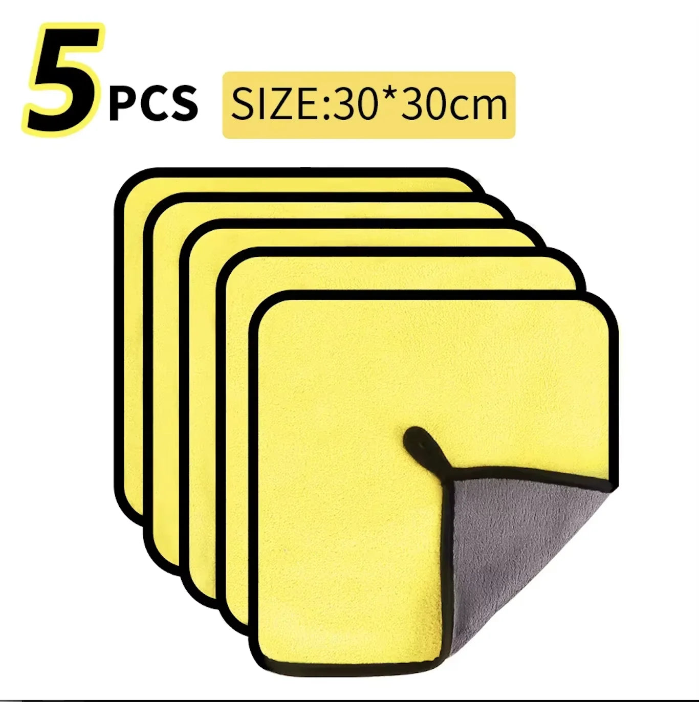 Microfiber Cleaning Towels – soft, quick-dry cloths for car windows & mirrors (30×60 cm)