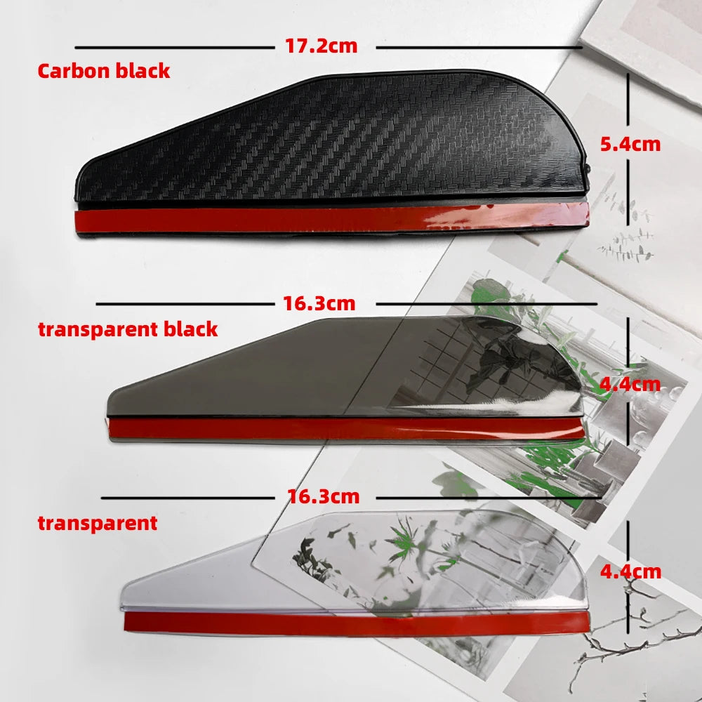 2pcs mirror rain visors, carbon fiber, anti-rain, clear view.