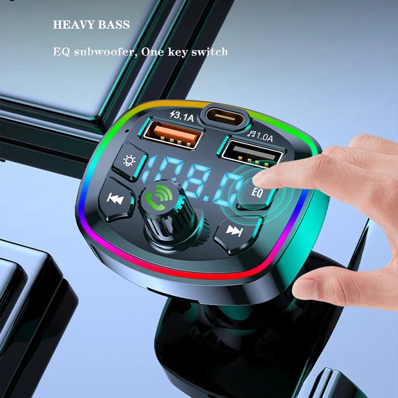 Bluetooth FM transmitter, USB charger.