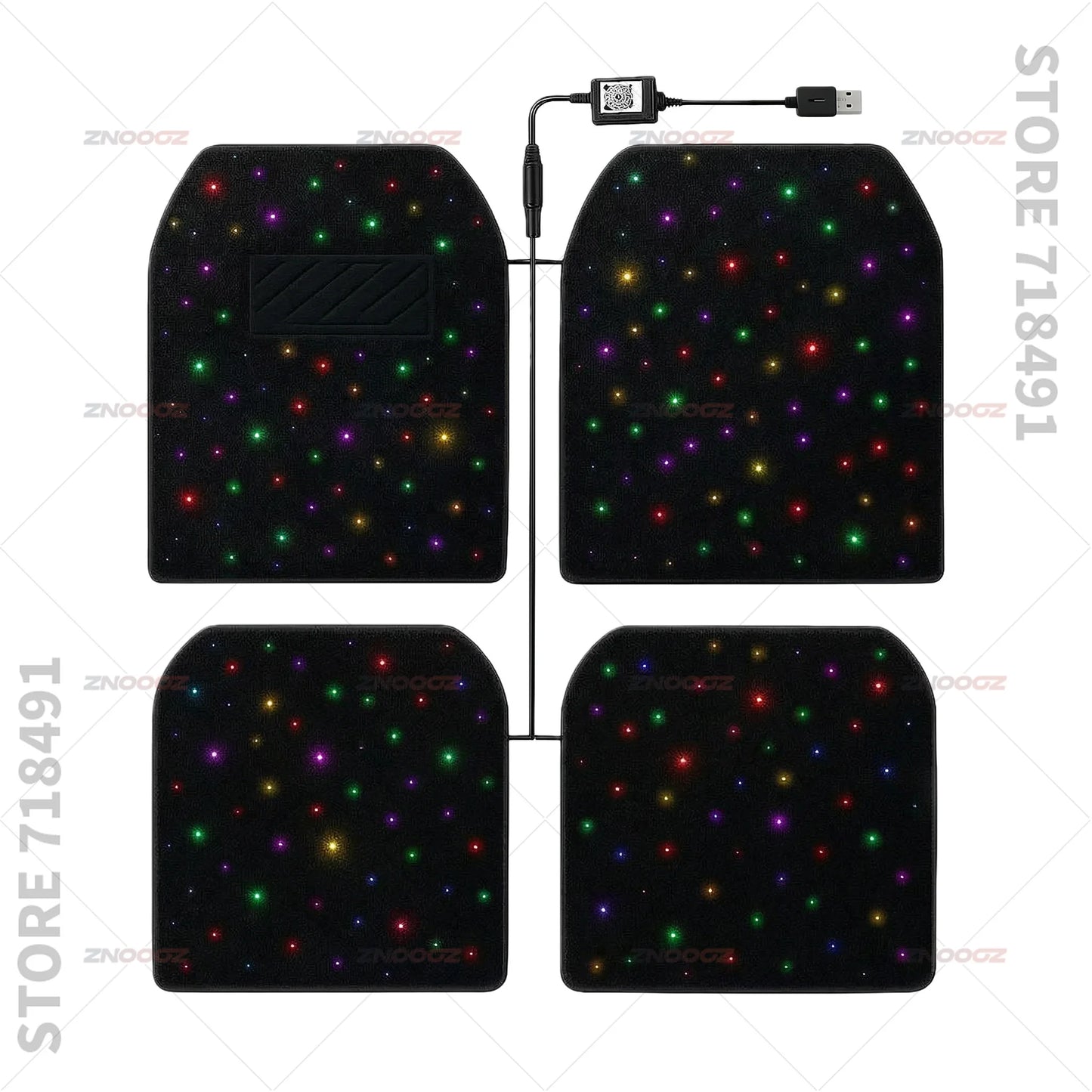 Cut-to-fit LED car mats for Peugeot models