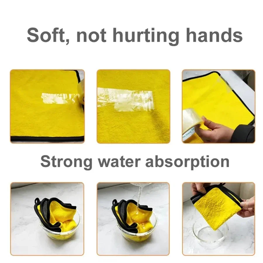 Microfiber Cleaning Towels – soft, quick-dry cloths for car windows & mirrors (30×60 cm)
