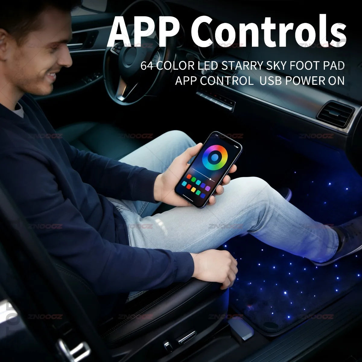 Cut-to-fit LED car mats for Peugeot models