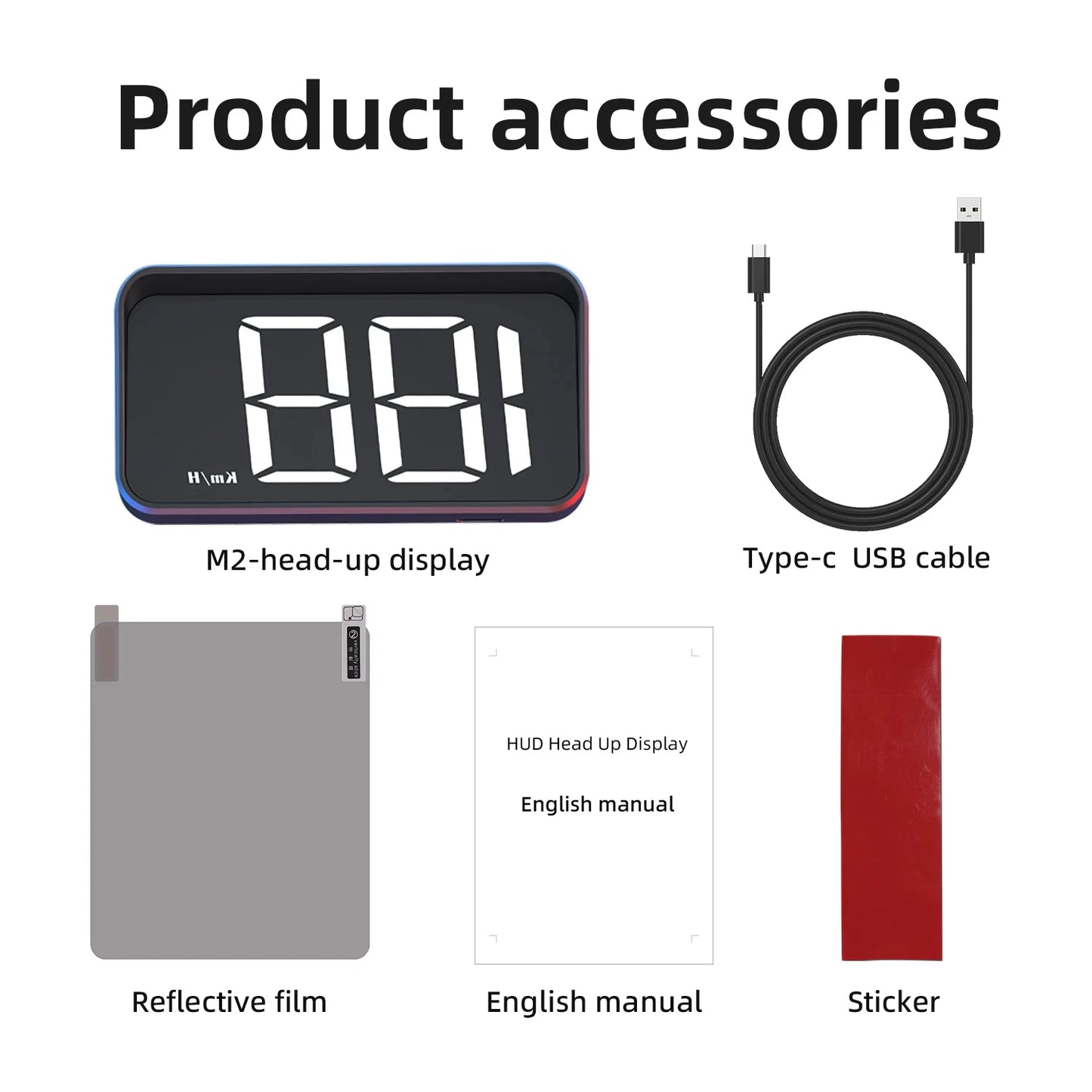 GPS digital speedometer windshield display