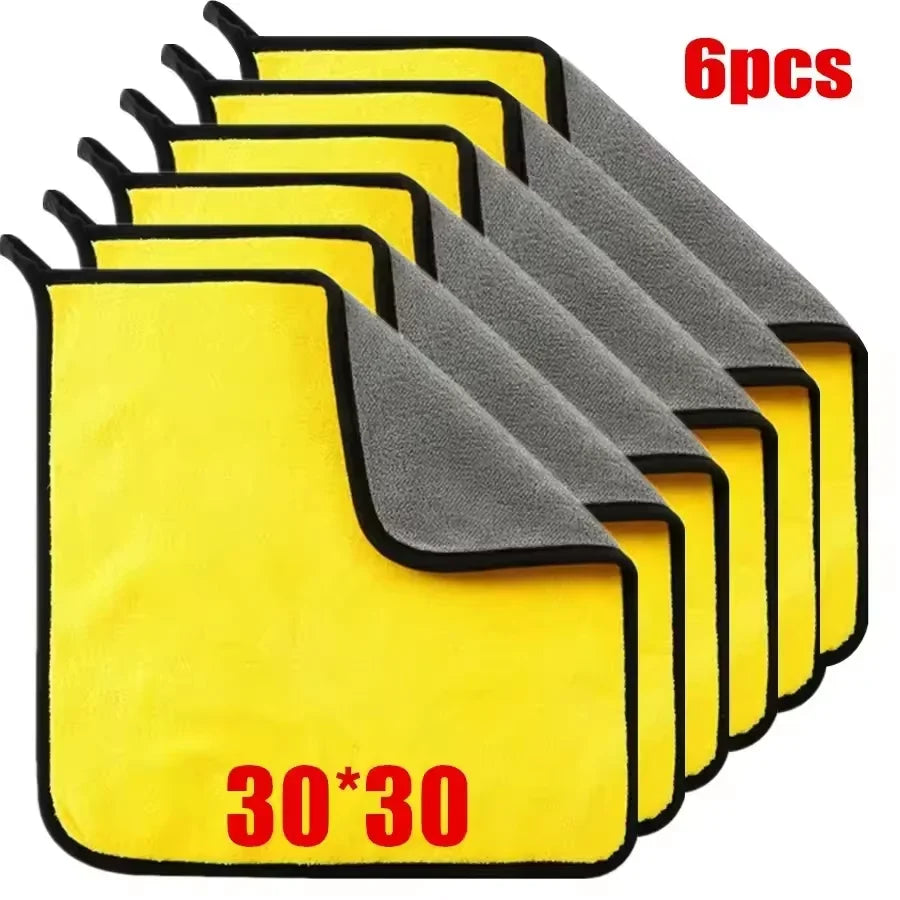 Microfiber Cleaning Towels – soft, quick-dry cloths for car windows & mirrors (30×60 cm)