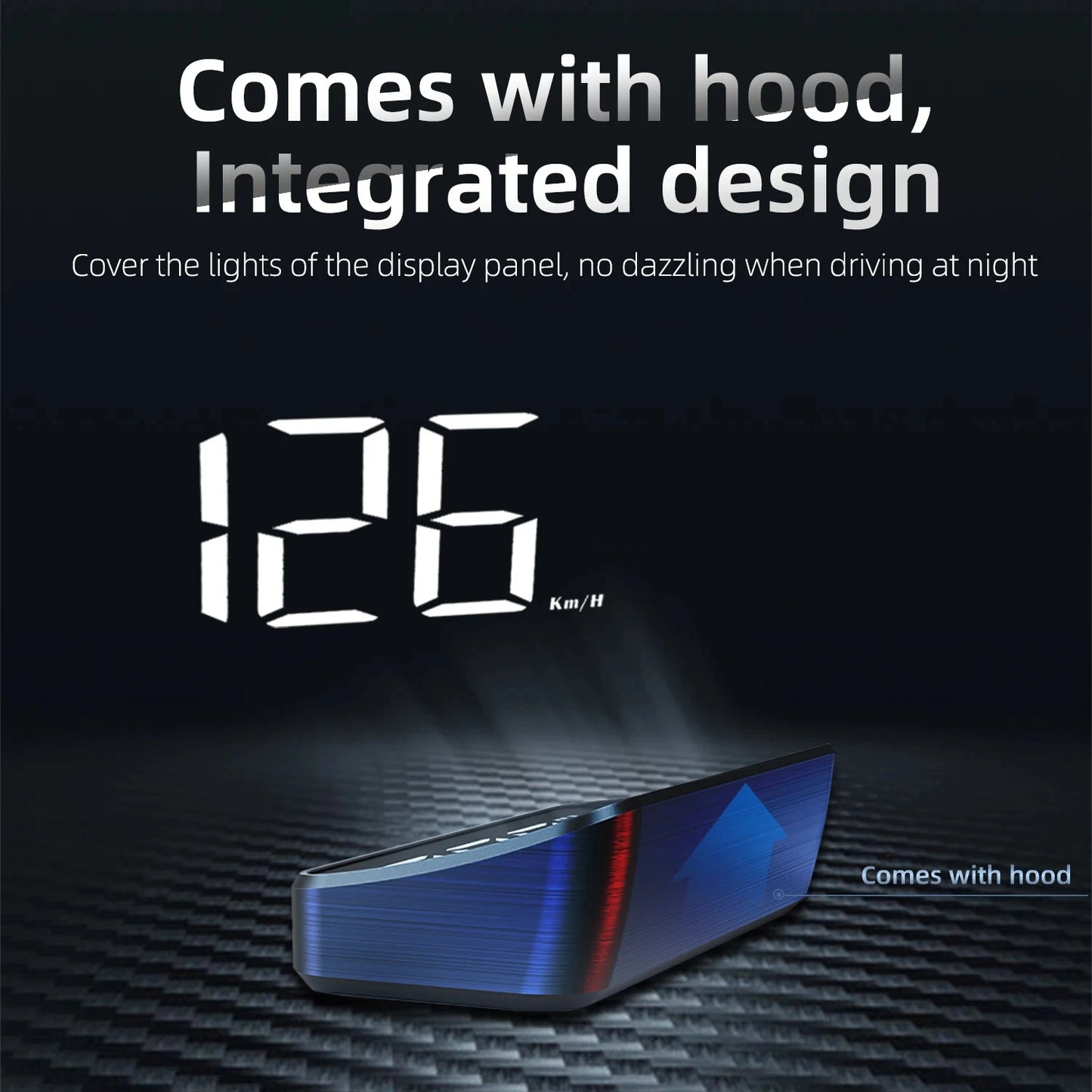 GPS digital speedometer windshield display
