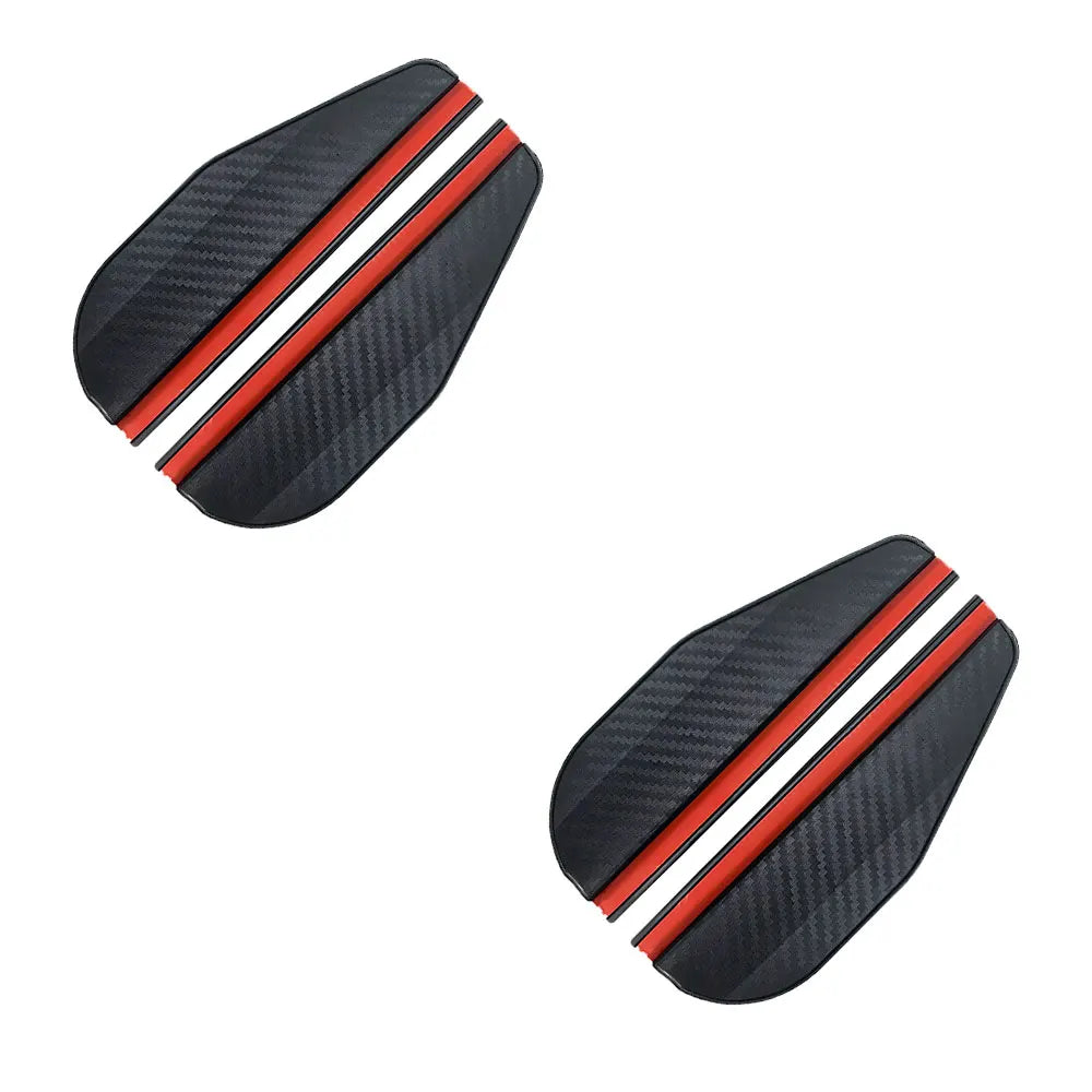 2pcs mirror rain visors, carbon fiber, anti-rain, clear view.