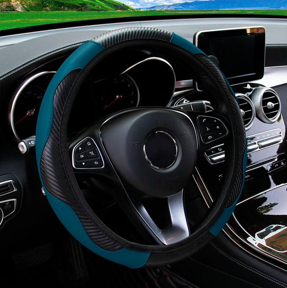 Carbon Fiber PU Steering Wheel Cover