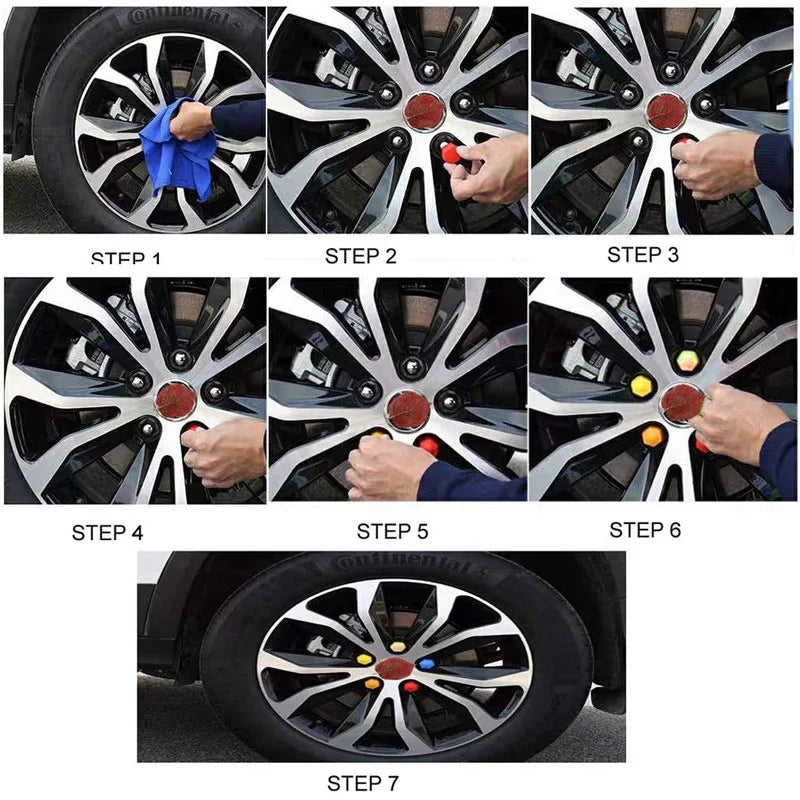 Wheel Nut Caps Set (17/19/21mm)