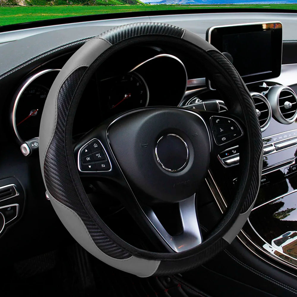 Carbon Fiber PU Steering Wheel Cover