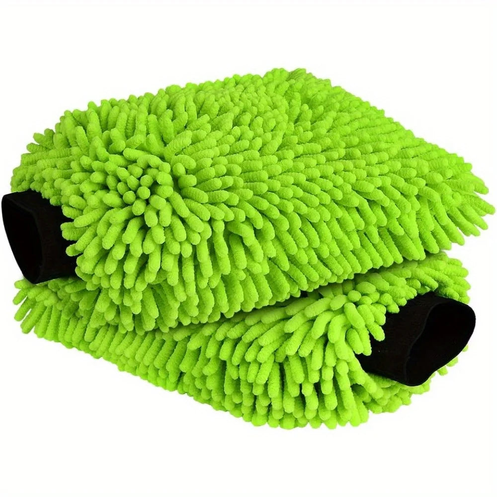Microfiber Wash Gloves – scratch-free car & bike cleaning (1–2 pcs)