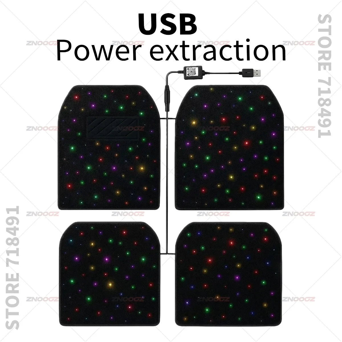 Cut-to-fit LED car mats for Peugeot models
