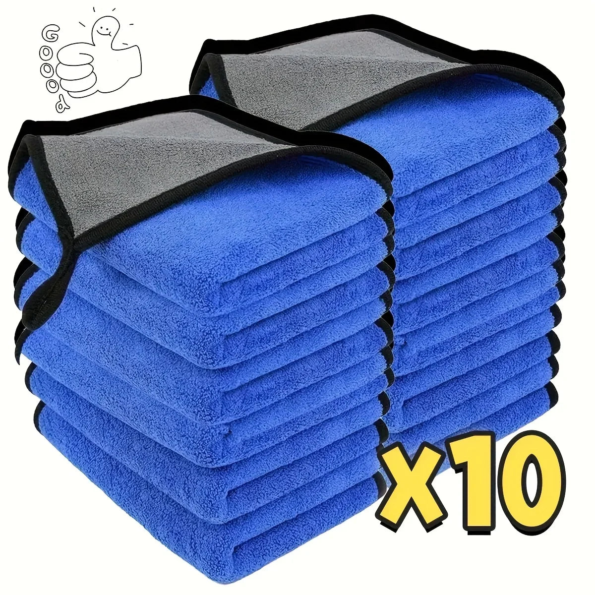 Microfiber Cleaning Towels – soft, quick-dry cloths for car windows & mirrors (30×60 cm)
