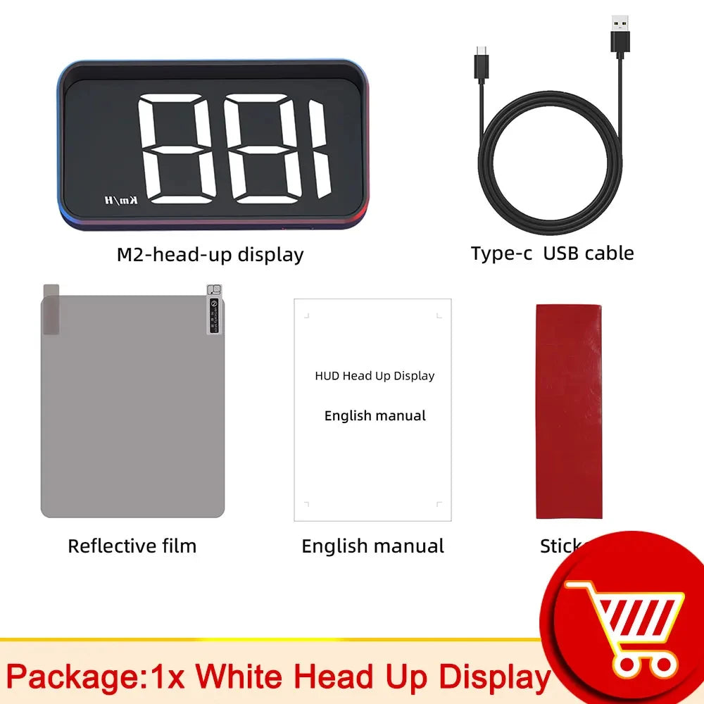 GPS digital speedometer windshield display