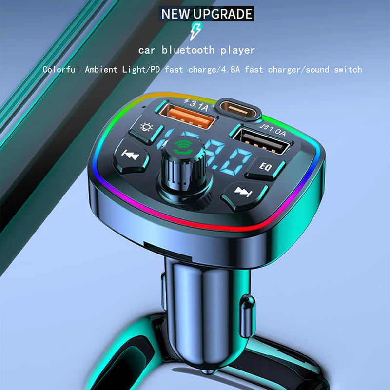 Bluetooth FM transmitter, USB charger.