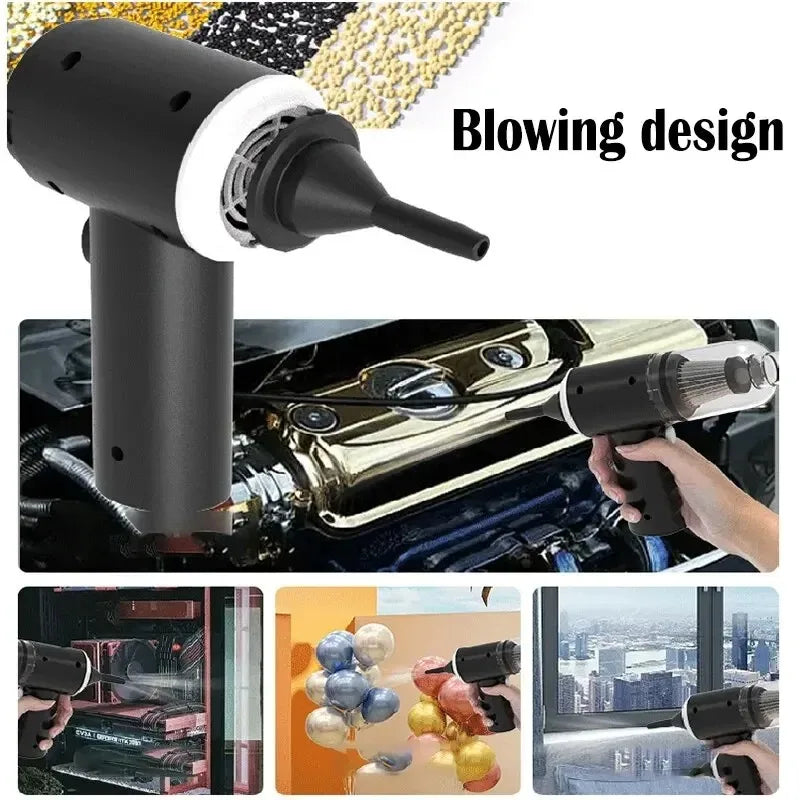 9000Pa Wireless Car Vacuum – portable wet & dry USB rechargeable cleaner