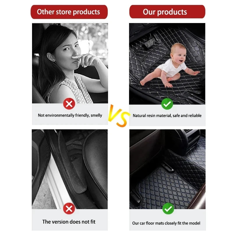 LuxuryRide Honda CR-V Custom Leather Floor Mats – Waterproof All-Weather